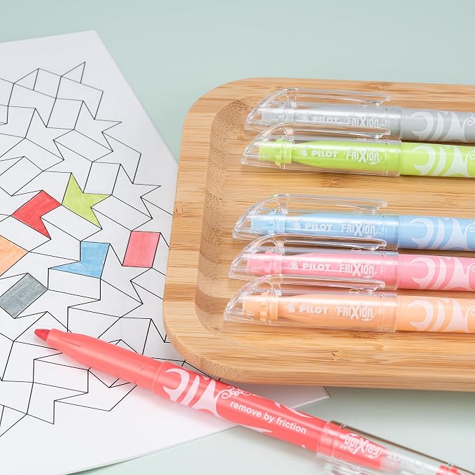 PILOT FriXion Light Pastel, Pack of 36, Assorted Aesthetic Highlighters