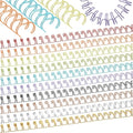 50 Pcs Metal Double Loop Binding Wires 3/4 Bulk Cinch Binding Wires Double Spiral Ring Coil 10 Colors Twin Spines Combs 21 Holes 2: 1 Pitch Cinch Coil Machine Wire