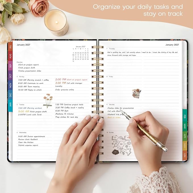 Planner 2026-2027 Weekly & Monthly Academic Planner, 7.4" x 10.2"