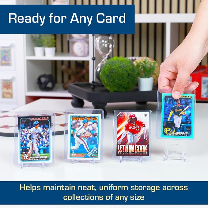 BCW Card Sleeves and Toploaders for Card Combo | Premium Top loaders for Cards and Acid-Free Penny Sleeves | Great for Football, Magic The Gathering, Pokemon, and Baseball Card Protectors 100 Count