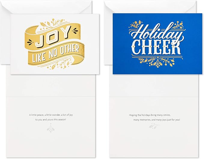 Hallmark Boxed Christmas Cards Assortment, Merriest Christmas (6 Designs, 24 Cards with Envelopes)