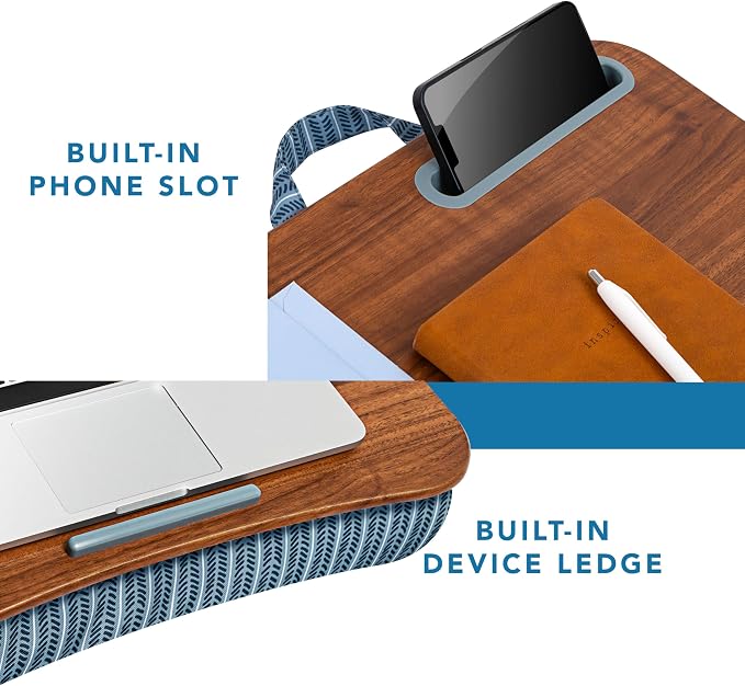 LAPGEAR Designer Lap Desk – Arrow Stripes, 2-Pack with Storage Basket