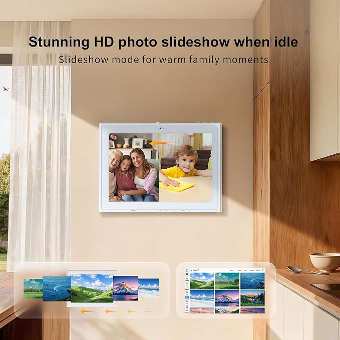12.3" Digital Calendar Family Kitchen Hub With Meal Planner