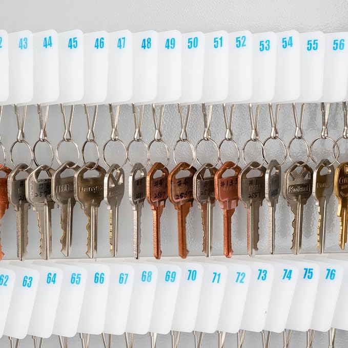 Barska Multi-Purpose Key Tags with Write-On Labels & Ring Holders - 50 White Tags