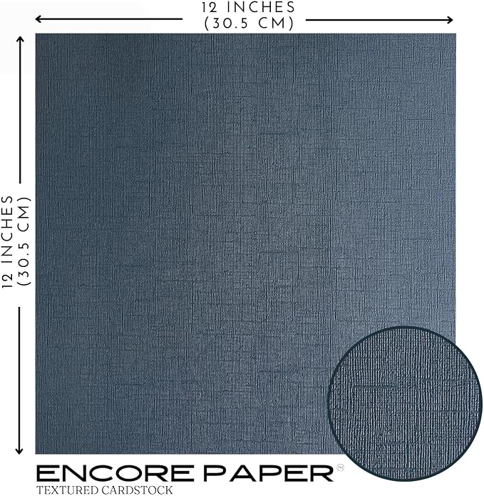 Midnight—12x12 Textured Cardstock | 80lb Textured Blue Scrapbook Paper | Premium Cardstock for Cricut Cutting | 25 Sheets