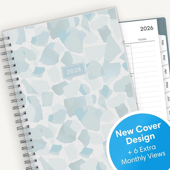 Blue Sky 2026 Weekly & Monthly Planner Calendar, 5"x8", Amitza