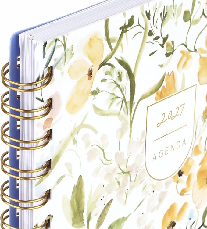 Mead Cambridge 2027 Planner, Weekly & Monthly, 5.5" x 8.5", Leah Bisch, Floral Rain (LB56-200-27)
