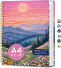 Planner 2026-2027, Academic Year Monthly & Weekly Planner Caledndar, July 2026 - June 2027, Hardcover Large Planning Agenda Book with Tabs for School Office Supplies, 8.5" x 11" - Dreamscape Hills