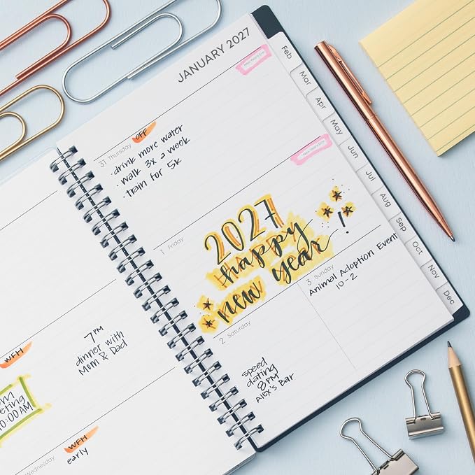 Blue Sky 2027 Weekly & Monthly Planner Calendar, 5"x8", Analeis