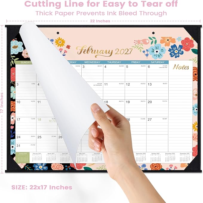 2027 Calendar - 2027 Desk Calendar, 22" x 17", Jan. 2027 - Dec. 2027