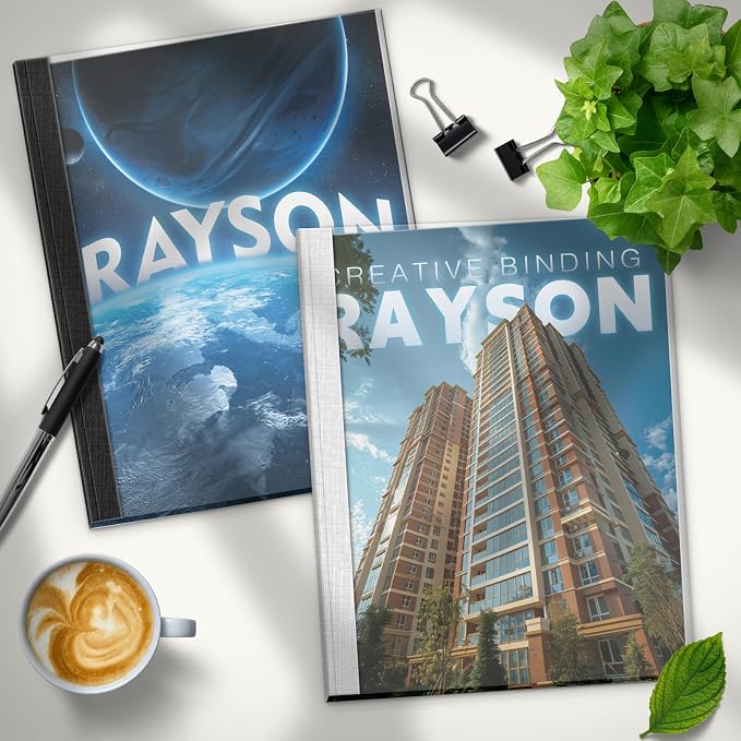 RAYSON Thermal Binding Covers, Letter Size, 1/4in, Black (15) & White (10) Binding Presentation Cover, Pack of 25