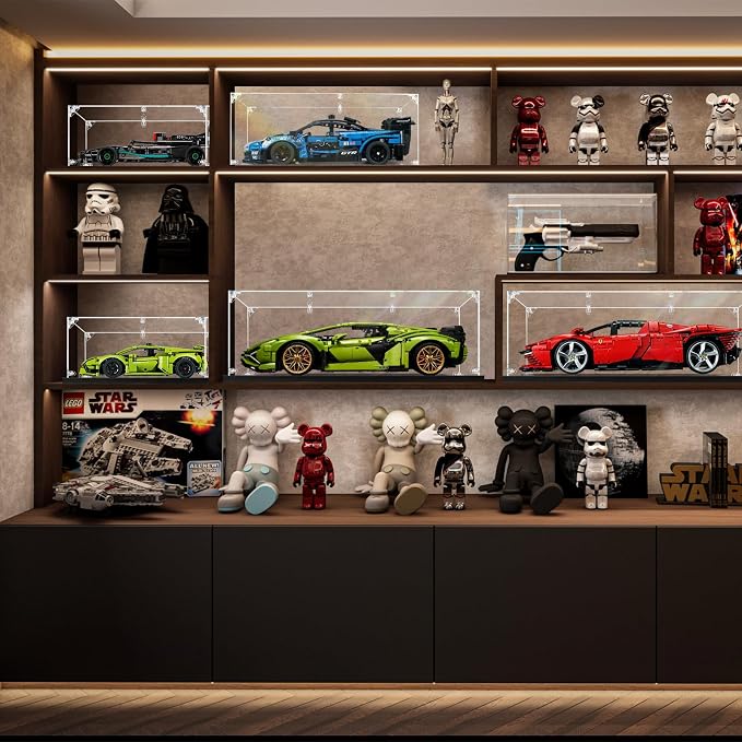 3MM Acrylic Display Case for Car Model Display Boxes(15.75x7.87x5.91inch) | dofopo 1:14 Scale Diecast Car Model Car Thickened Clear Acrylic Display Box for Lego 42123 / 42154 (1:14 )