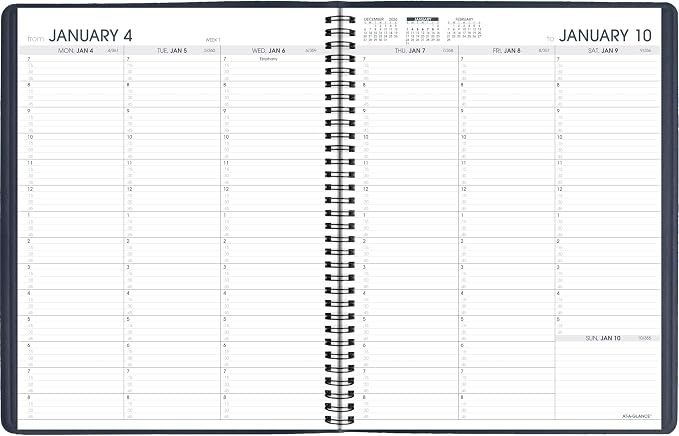 AT-A-GLANCE 2027 Appointment Book Planner, Weekly, 13-Month Jan-Jan, 8.25" x 11", Navy (709502027)