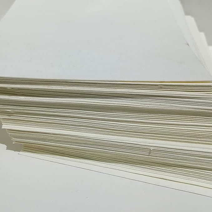 E-Tailor® 5x7 Wedding Invitation Paper, Baby Shower Card Stock Handmade Paper, Cotton Paper, Wedding Paper, Smooth Watercolor Paper, Calligraphy Paper, Rag Paper 300gsm Pack of 50 Blank Card Stock