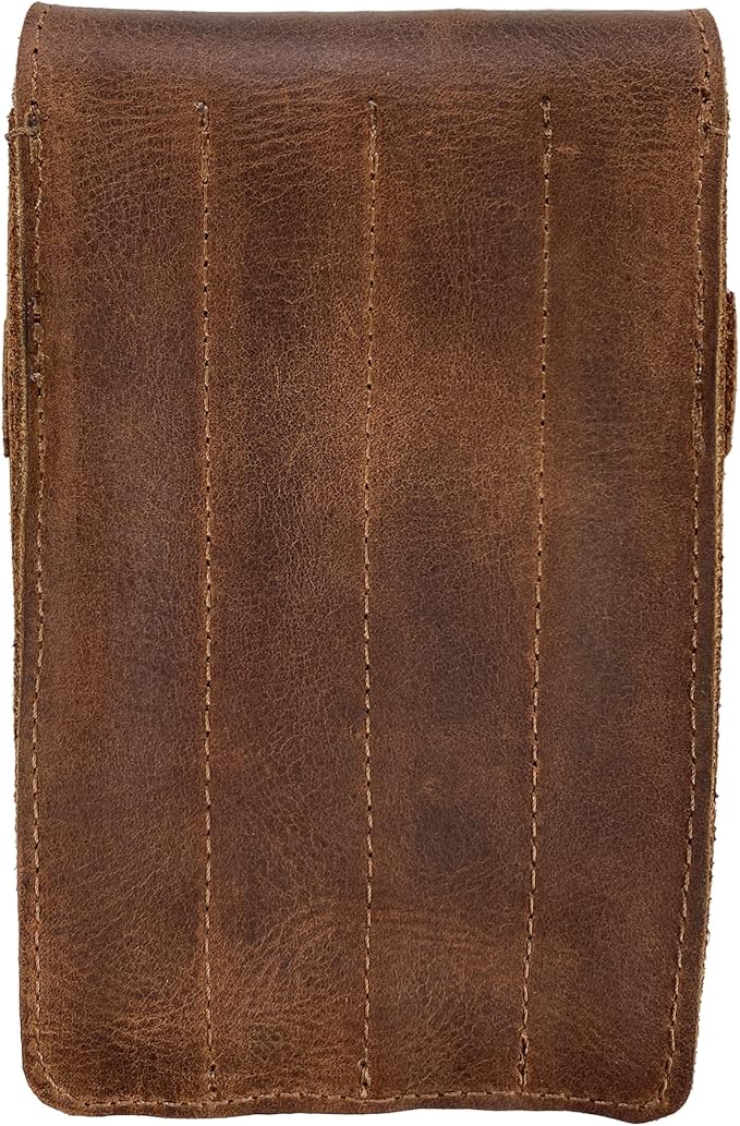 Pen Holder, Pencil Case, Minimalist Style Holder, Classic Storage, Full Grain Leather, Handmade, Bourbon Brown