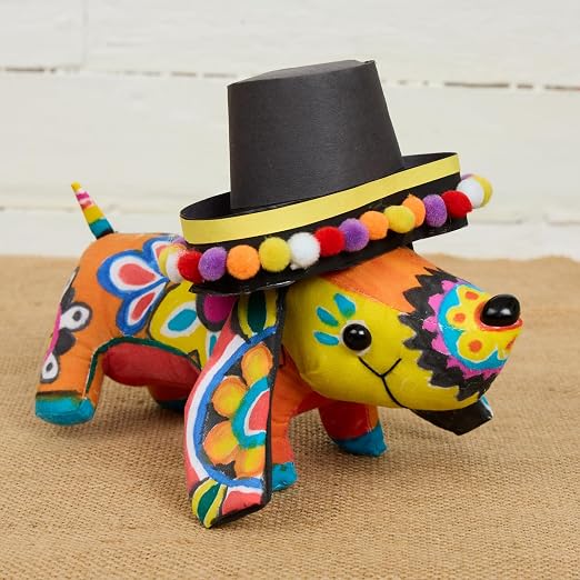 Colorations Set of 12 Decorate Your Own Fabric Plush Stuffed Puppy Dog, Arts & Crafts, Autograph, Signatures, Smooth, 4-1/4"H x 8-1/4"L each