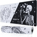 XL Large Gaming Mouse Pad for Desk - Desk Mat for Keyboard and Mouse - PC Mouse Pad - Non-Slip Water Resist Rubber Base, Stitched Edges - 31.5x11.8 in - 80x30 cm (Life&Death, X-Large)