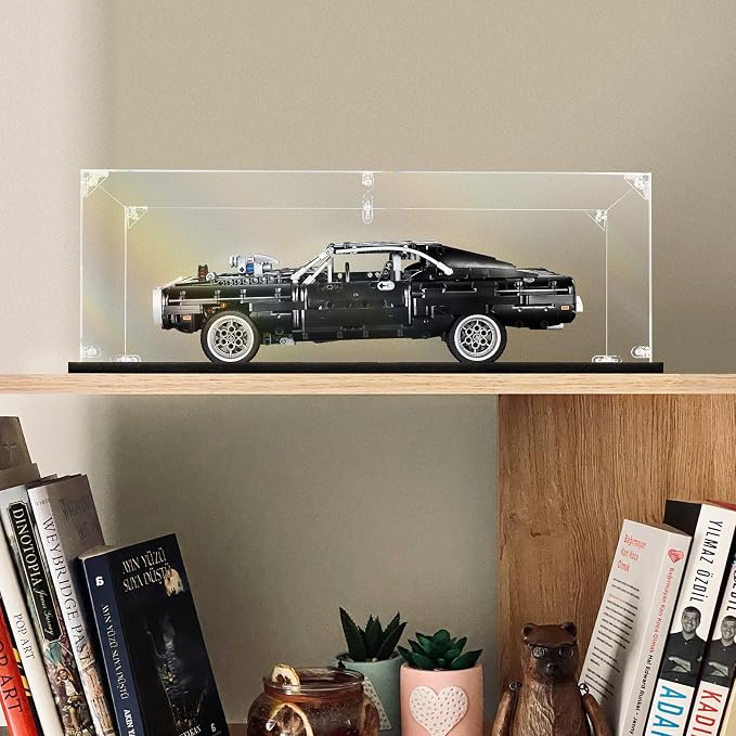 Clear Acrylic Display Case, Easy Assembly Large Showcase Box(16x8x8 inch) | dofopo Dust Protection Case for Action Figures and Dolls, Alternative Glass Box for Collectibles Commemorative Gifts