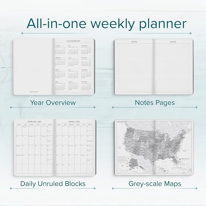Harbor Desk Weekly Monthly Planner 2026-2027 Cambridge Flamingo