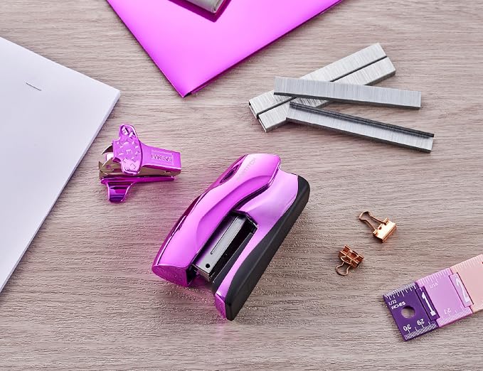 Bostitch Heavy Duty Stapler Value Pack, 40 Sheet Capacity, Metallic Purple