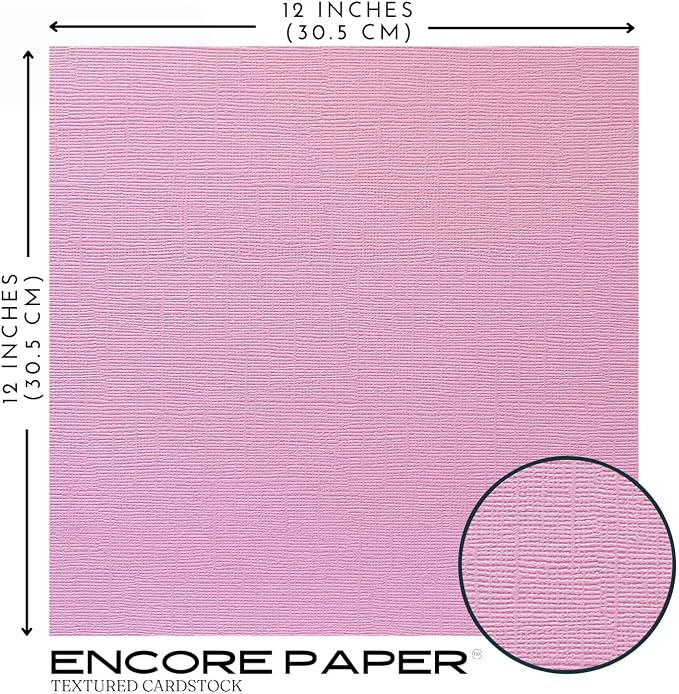 Snappy PInk—12x12 Textured Cardstock | 80lb Textured PInk Scrapbook Paper | Premium Cardstock for Cricut Cutting | 25 Sheets