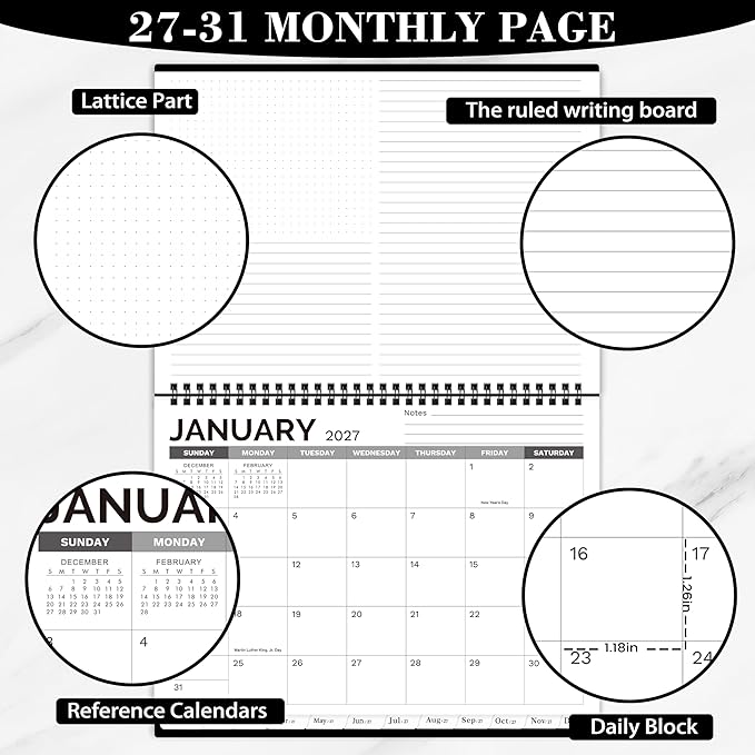 2027-2031 Monthly Planner/Calendar, JAN 2027 - DEC 2031
