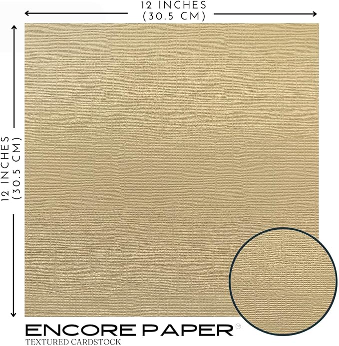 Winter Wheat—12x12 Textured Cardstock | 80lb Textured Tan Scrapbook Paper | Premium Cardstock for Cricut Cutting | 25 Sheets