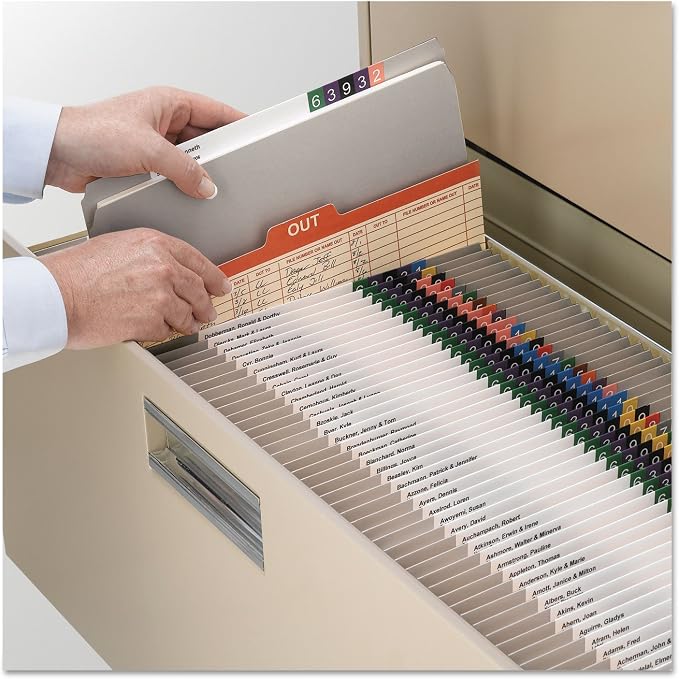 Smead File Folder, Reinforced Straight-Cut Tab, Letter Size, Gray, 100 per Box (12310)