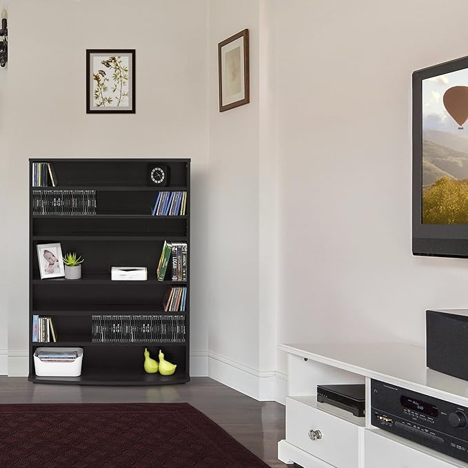 FURINNO JAYA 6-Tier Multimedia Storage Tower, Espresso