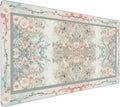 Cute Floral Aesthetic Daisy Gaming Mouse Pad, Morandi Rug Desk Mat with Anti-Slip Base & Stitched Edges,35.4" x 15.7" in Table Mat for Computer Desktop, Beautiful Workstation Decor
