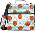 Basketball Stars Print Zipper Binder Bag 3 Ring with Shoulder Strap & Handle Multi Pocket Binder Organizer Bag Large Capacity for School Office Supplies
