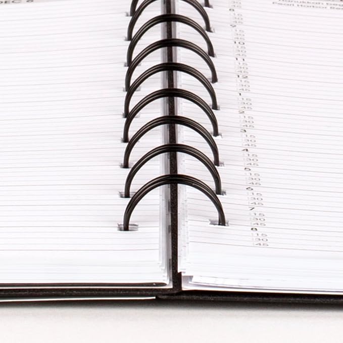 AT-A-GLANCE Planner 2026-2027 Weekly & Monthly Academic 12-Month July-June Quarter-Hourly Appointment Book, 9" x 11", Move-A-Page, Black (70957E05)