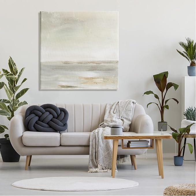 Beige Abstract Landscape Scene, 36 x 36 Inch Canvas Wall Art | Stupell Industries · By Judith Shapiro · Ready to hang · Modern decor for living room or office · Made in USA