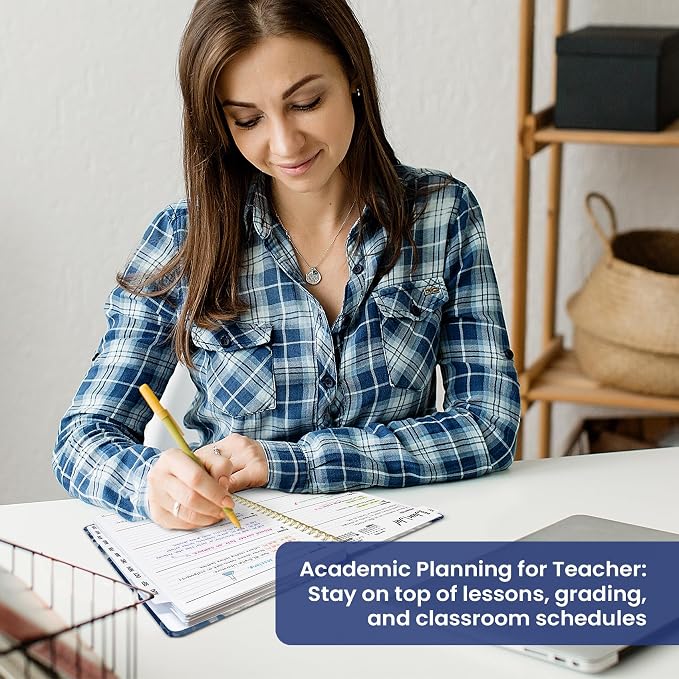 Planner 2026-2027, Monthly & Weekly Jul 2026-Jun 2027 Calendar Book | 6.3" x 8.5", Hardcover Spiral Planner with Tabs, School & Daily Pretty Agenda for Women, Students, Teachers, Ocean Etching