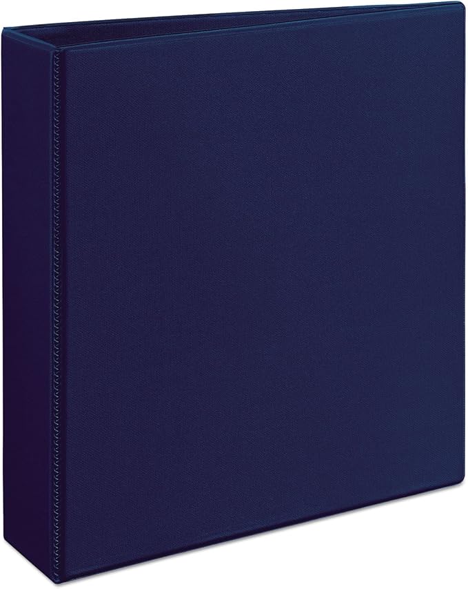 Avery 79802 EZD Nonstick View Binder, 2-Inch Capacity, 8-1/2-Inch x11-Inch, Navy
