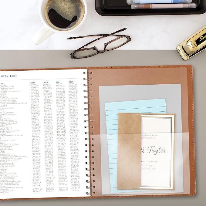 AT-A-GLANCE® Signature Collection 2027 Weekly Monthly Planner, Brown, Large, 8 1/2" x 11"