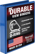 Samsill Durable 1.5 Inch Binder, D Ring Binder, 100% Recycled Chipboard, Blueberry