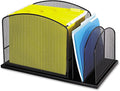 Safco 3259BL Onyx Mesh Hanging File with 2 Vertical Sections, Black