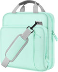 MoKo Zipper Binder, 2 Inch 3 Ring Binder with Zipper, 500 Sheet Capacity Zip Up Binders with Shoulder Strap Handle, Multi-Pocket Zip Up Binders for Middle School Student, Mint Green