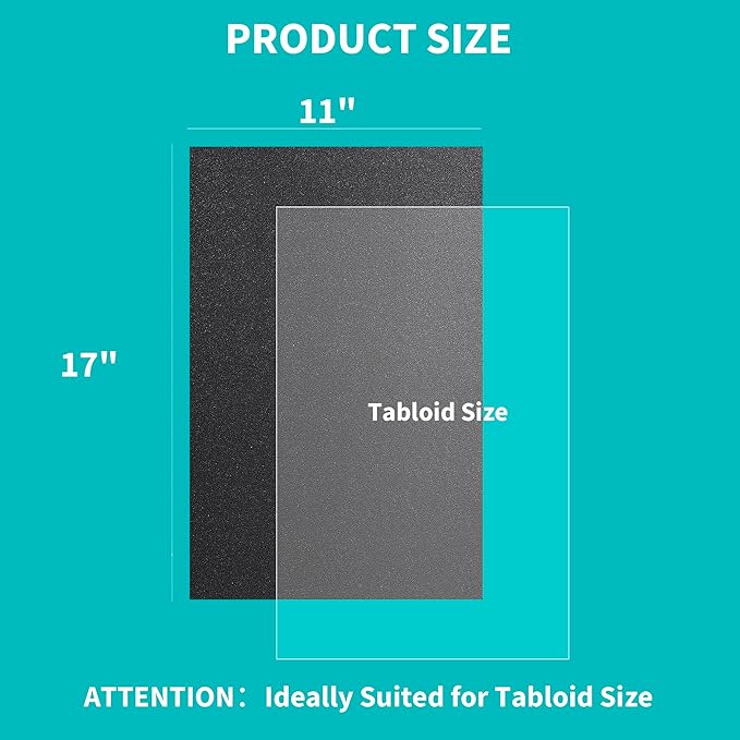 Binditek 100 Pack Binding Covers Set, 11x17 Inches, 10Mil PVC & 16Mil Poly | Binding Covers Set, 11"x17" Ledger/Tabloid Size, 10 Mil Clear PVC Front, 16 Mil Black Poly Back, Square Corners, Unpunched