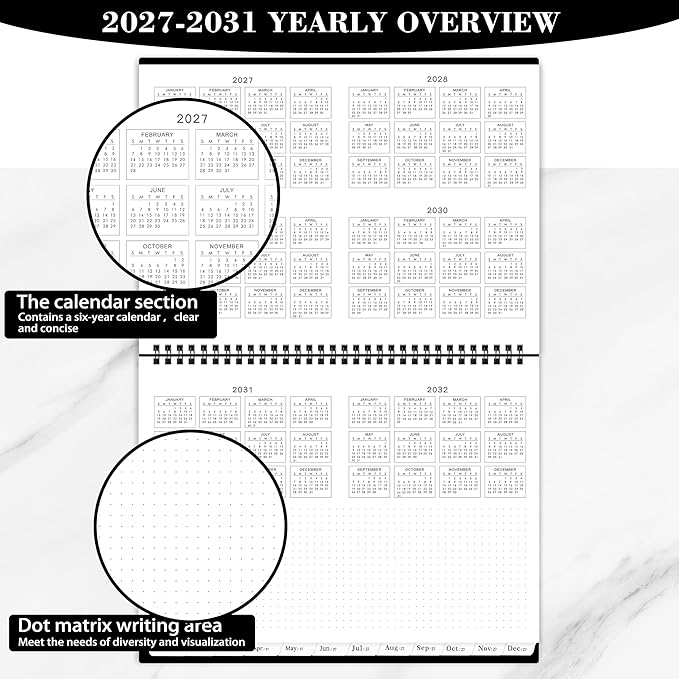 2027-2031 Monthly Planner/Calendar, JAN 2027 - DEC 2031