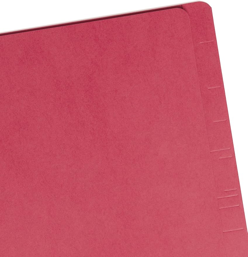 Smead End Tab Classification File Folder, 2 Dividers, 2" Expansion, Letter Size, Red, 10 per Box (26838)