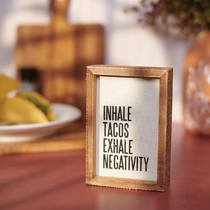 Primitives by Kathy Rustic Farmhouse Decor - Inspirational Wall Art, Wooden Table/Shelf Decor, Boho Kitchen Accessories 5”x7”