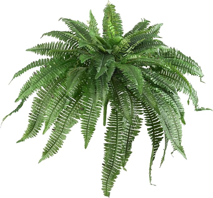 Nearly Natural 48 in Artificial Boston Fern Hanging Plant (Set of 2) | Lush Realistic Fronds, Maintenance-Free, Planter not included, Office and Home Decor
