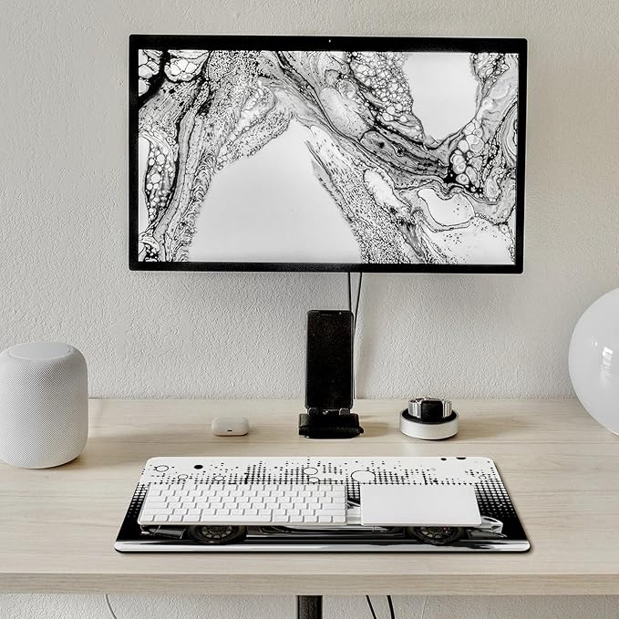 Car Gaming Mouse Pad Large Mousepad R34 Black and White Minimalist Art JDM Sport Car Big Computer Desk Mat Desk Pad for Keyboard and Mouse Mat Non-Slip Base 30x60cm, Style