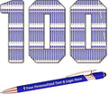 STREADVE 100 Personalized Custom Pens Engraved Writing Pen with Name Logo, Customized Promotional Items Stylus Pen Gifts for Men Women Realtor Nurse Wedding Business, Blue