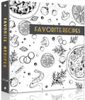 Recipe Binder with Plastic Sleeves, 8.5x11 3 Ring Blank Recipe Book Binder | Premium recipe binder kit with waterproof cover, sleeves, cards, dividers and gift box for preserving recipes-Grey Veggies.