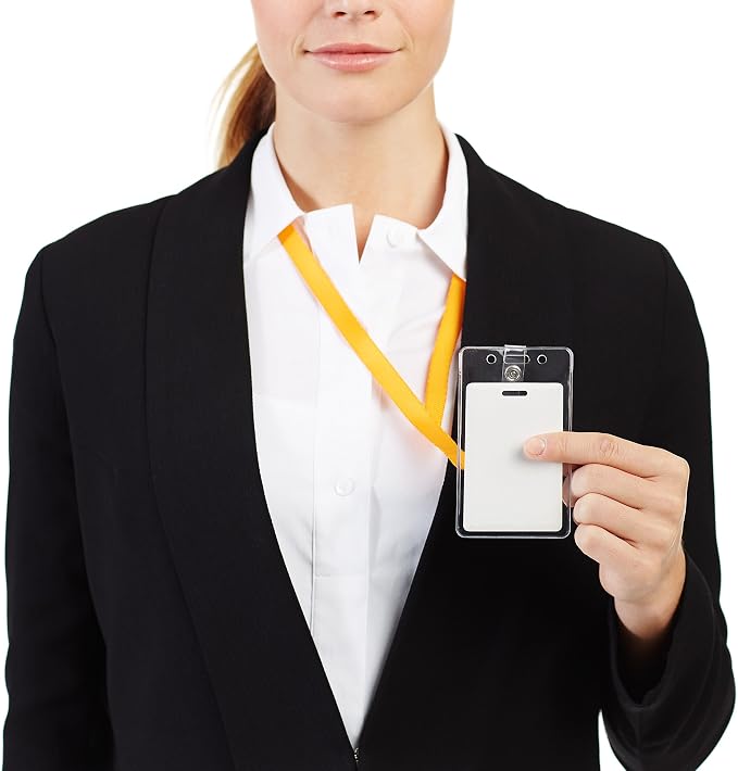 Amazon Basics Vertical Clear Plastic ID Badge Holders, 2.55" x 4.41", Pack of 1600