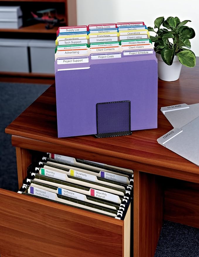 Avery® TrueBlock® Extra Large File Folder Labels, 15/16" x 3-7/16", 450 Printable Labels, Assorted Colors (5026)