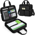 Fasrom Tactical 3 Ring Zipper Binder, 2 Inch Binder Organzier Bag for Men | 2-Inch O-Ring, Holds 500 Sheets, Fits 13-Inch Laptop, 3 Exterior Pockets, Shoulder Strap for Work & Office, Black